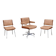 Set d'un fauteuil de bureau et de 2 chaises Marcom années 60's