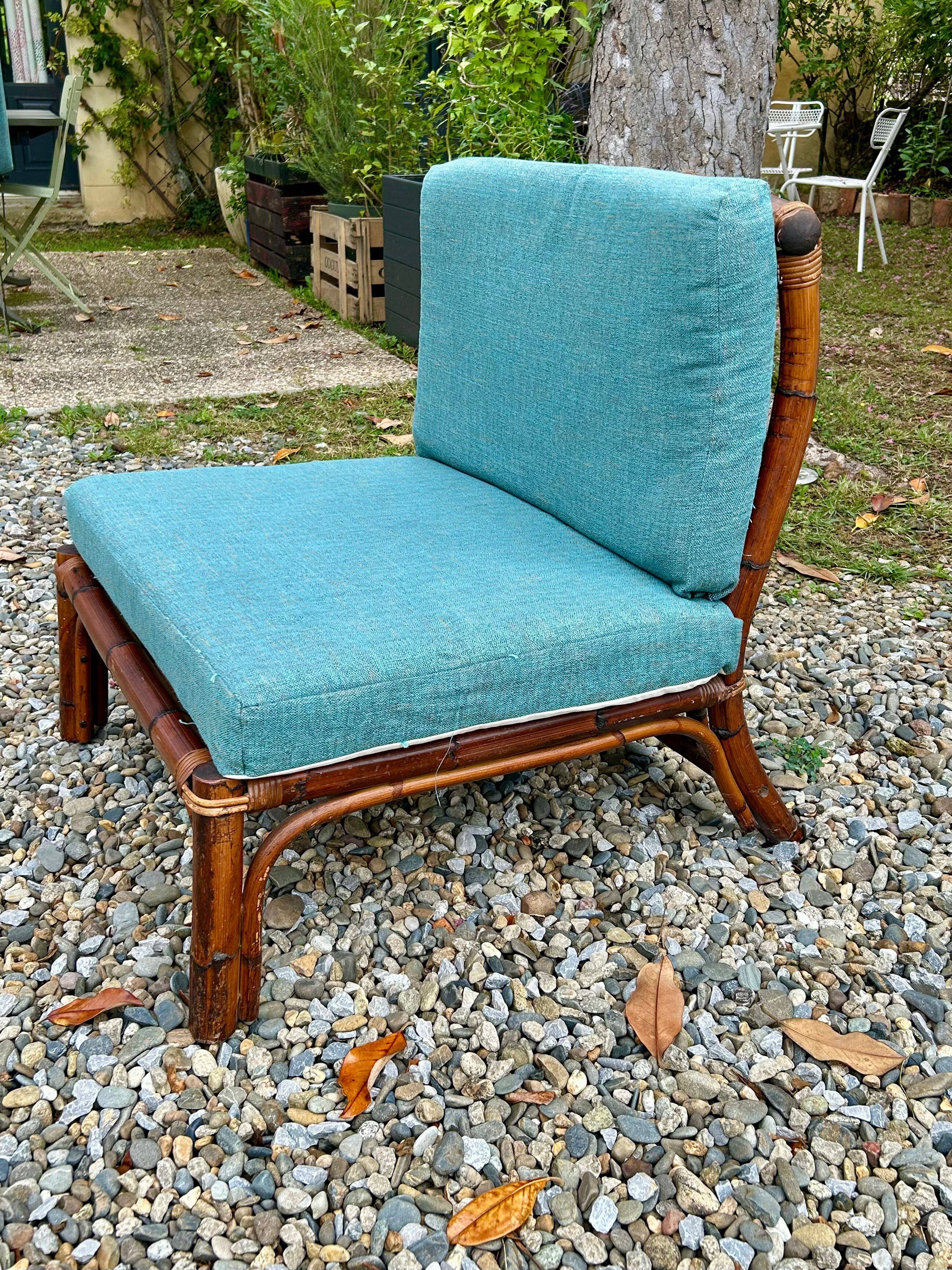 Rattan salon attributed to Alberto Smania.