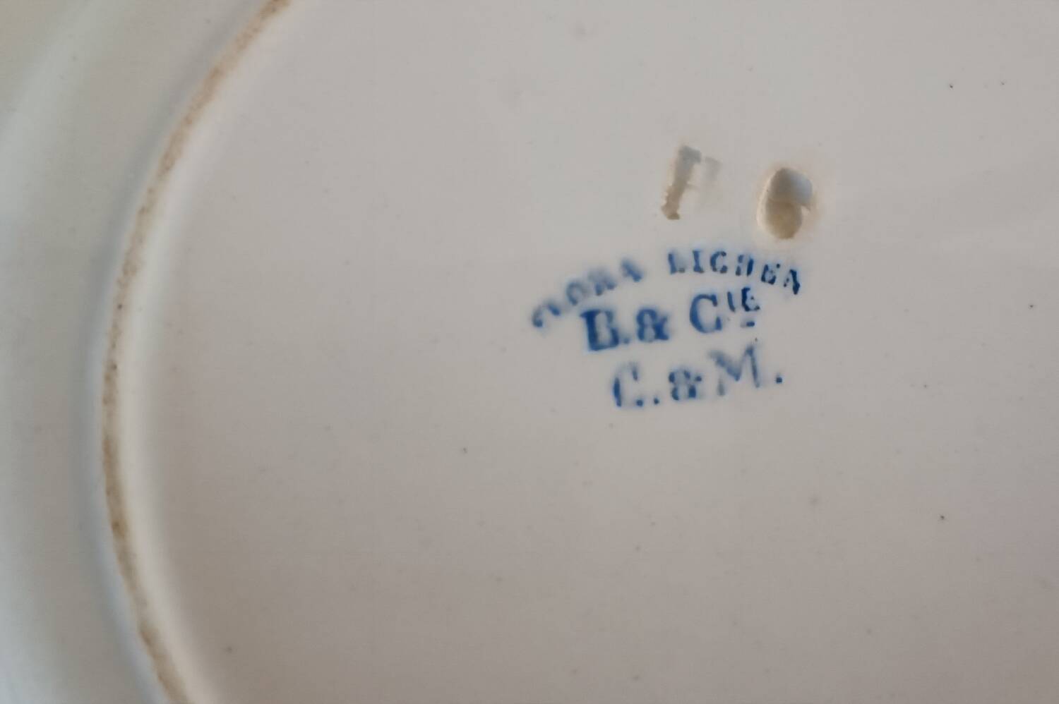 4 assiettes Creil-Montereau modèle Flora Lichen