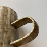 Vase, pichet de potier décor faux bois, 1970