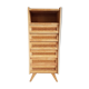 Wood and rattan restored chest of drawers