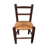 Chaise paillée enfant vintage