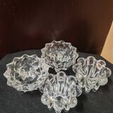 Set of glass candle holders from Reims
