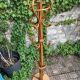 Vintage 1970s rattan parrot coat rack