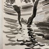Watercolor seaside