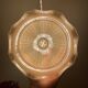 Vintage pink frosted glass lampshade pendant light