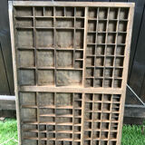 Set of 9 old printer drawers
