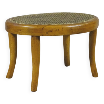 Caned foot stool, 1910 by Mundus, - FUßSCHEMEL