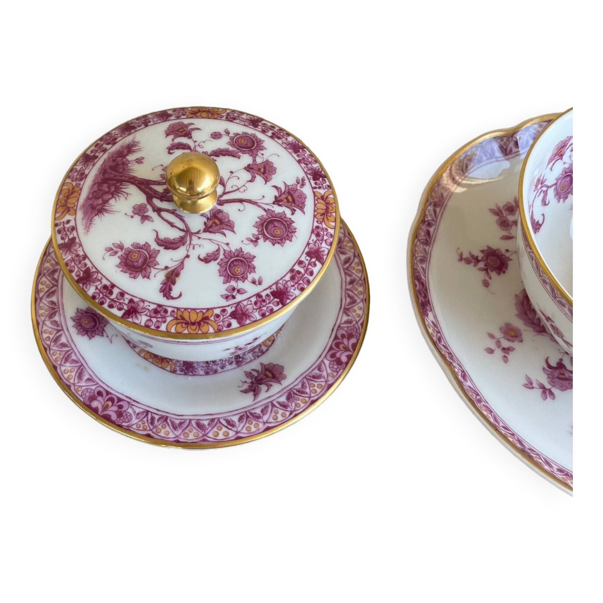 Limoges porcelain coffee service from Haviland, Tree model