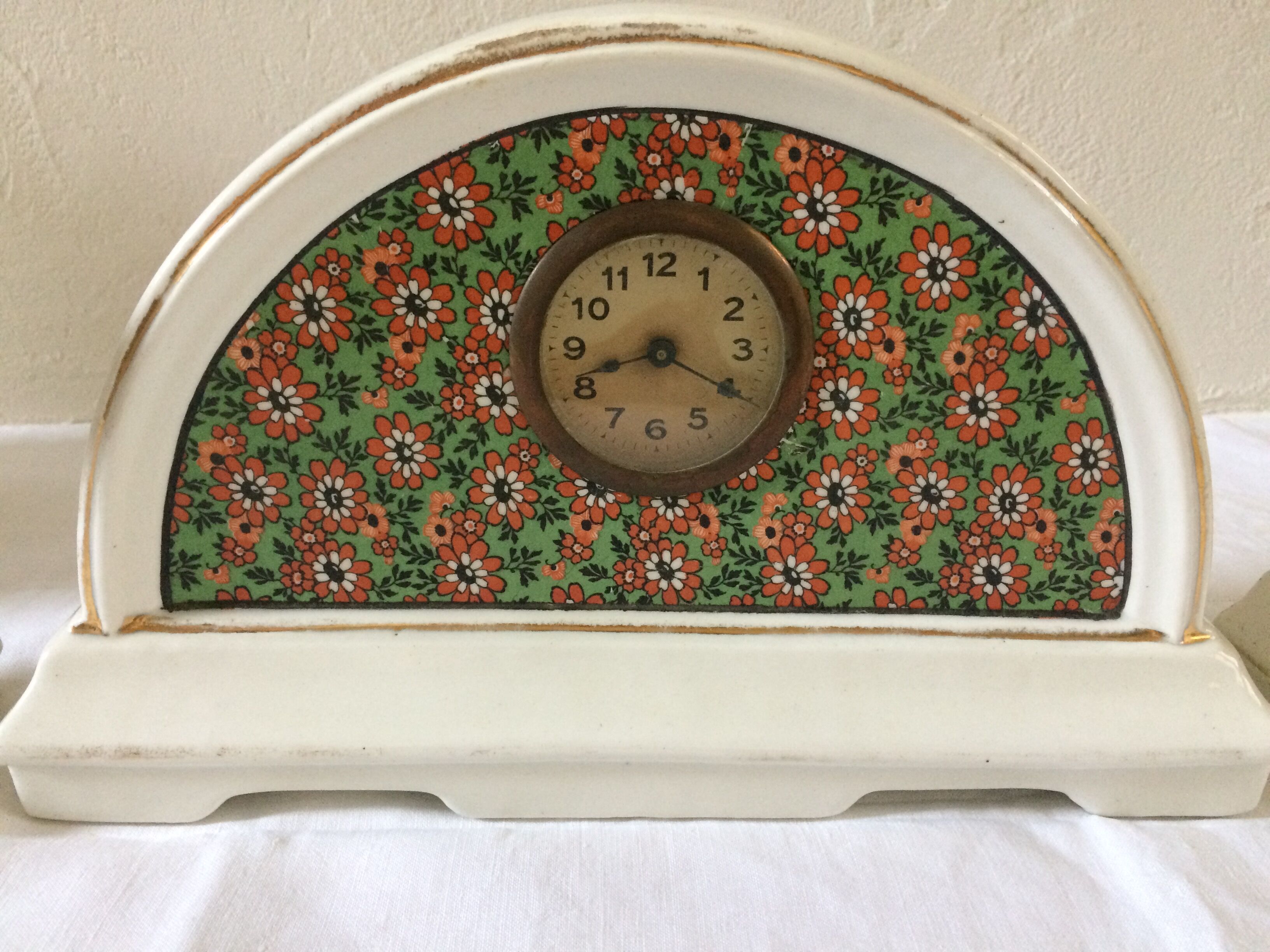 Ancient fireplace decoration clock at the end of 19th century