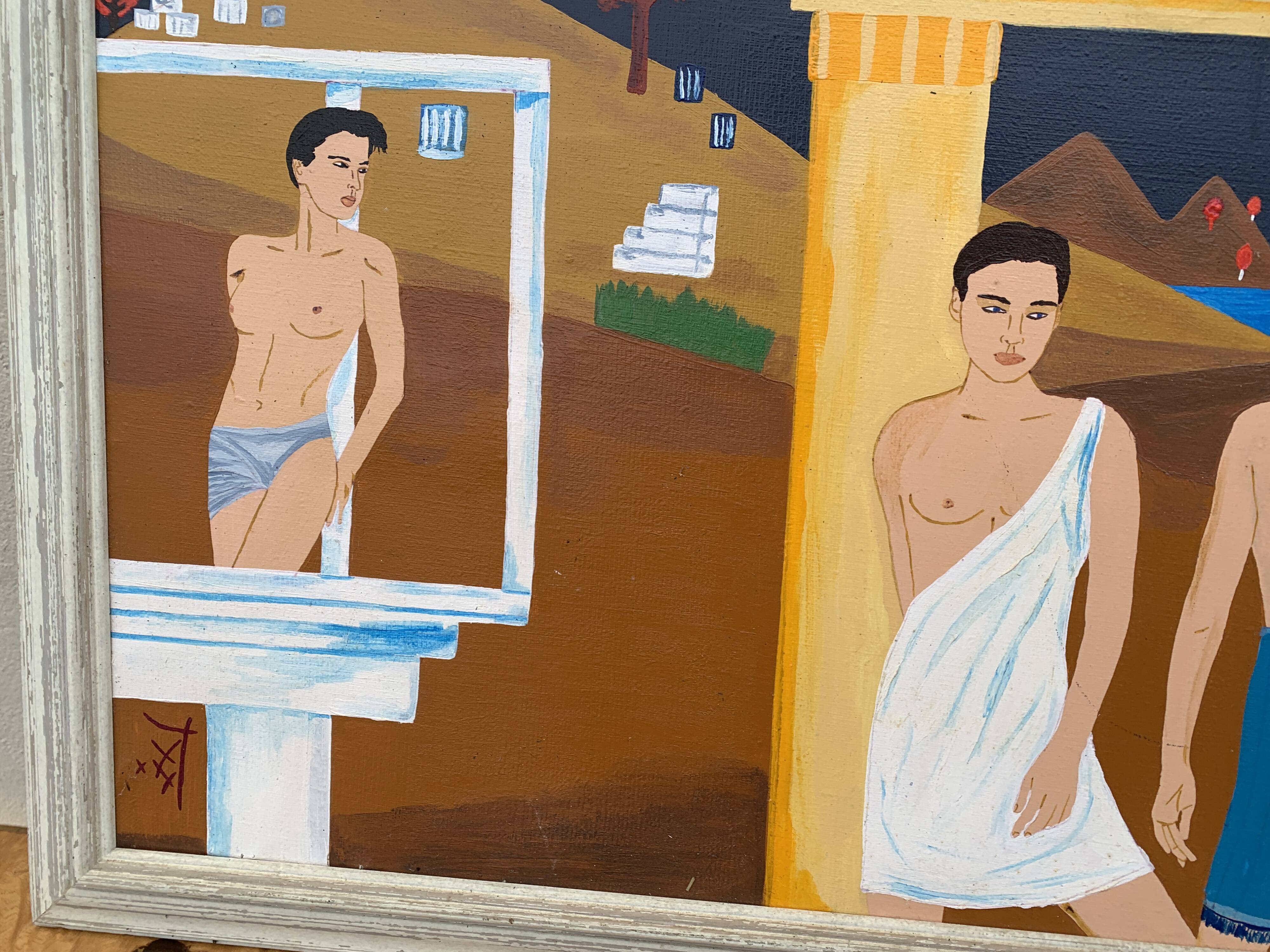 Painting Stylized antique scene XX