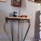 Vintage wrought iron console from the 50s