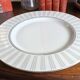 Guy Degrenne serving dish in Limoges porcelain, Venice Day Platinum