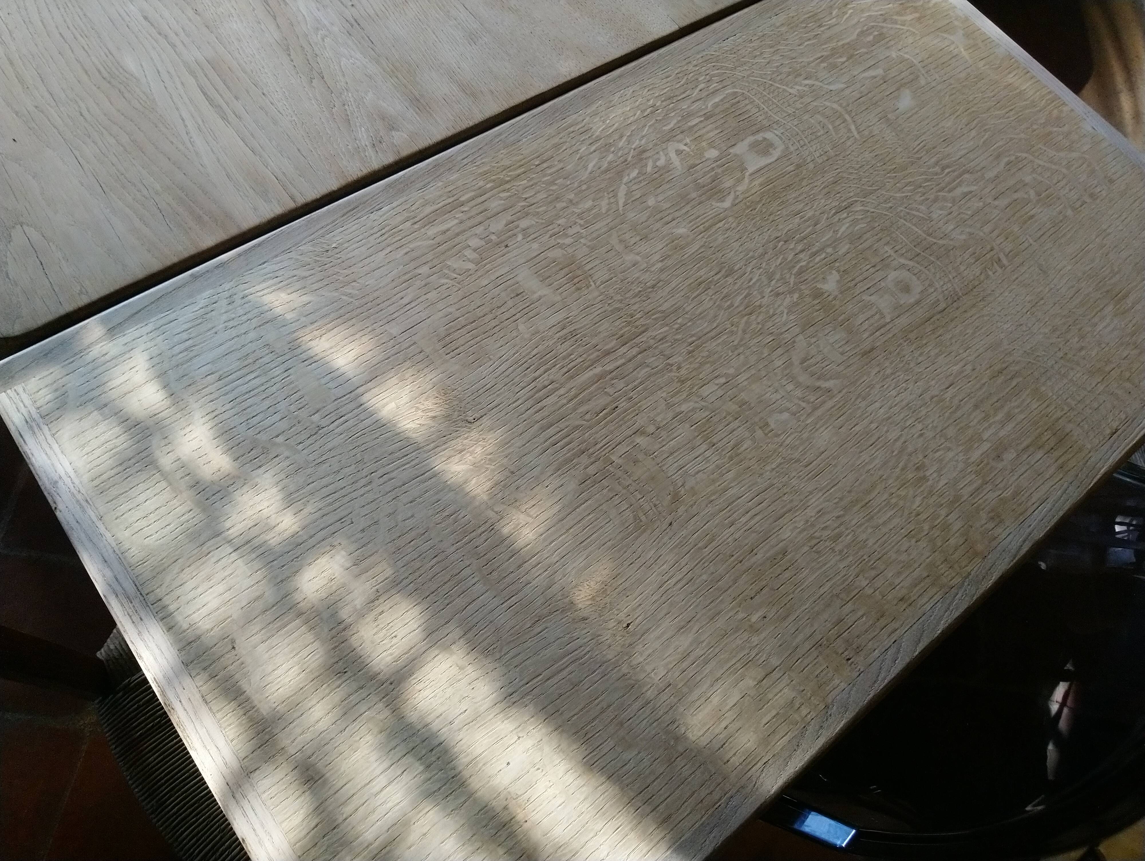 Oak farmhouse table with extensions