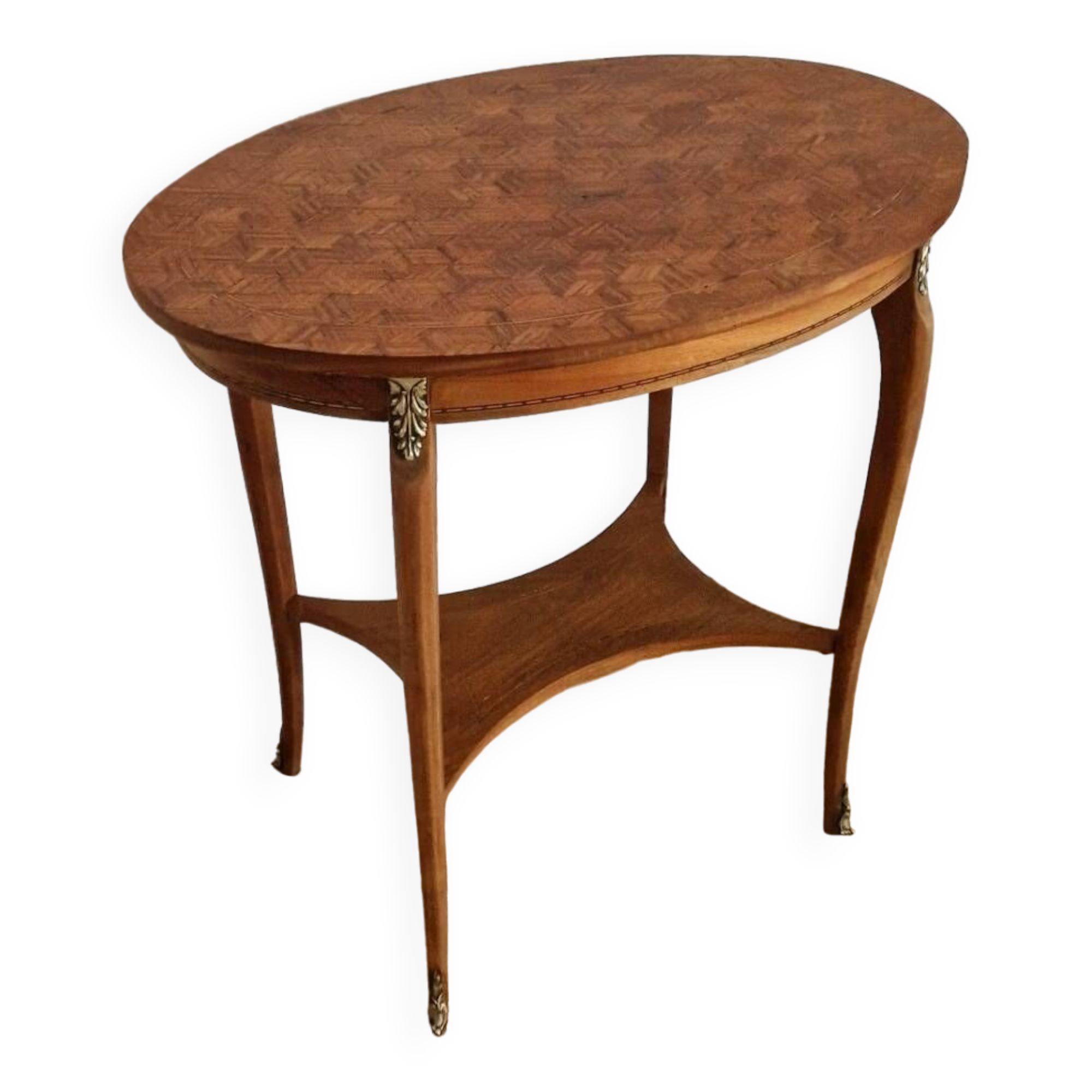 Mid-20th century marquetry pedestal table