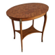 Marquetry side table from the mid-20th century.