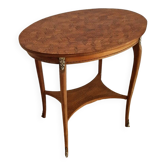 Mid-20th century marquetry pedestal table