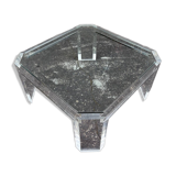 Table basse octogonale Lucite David Lange années 1970