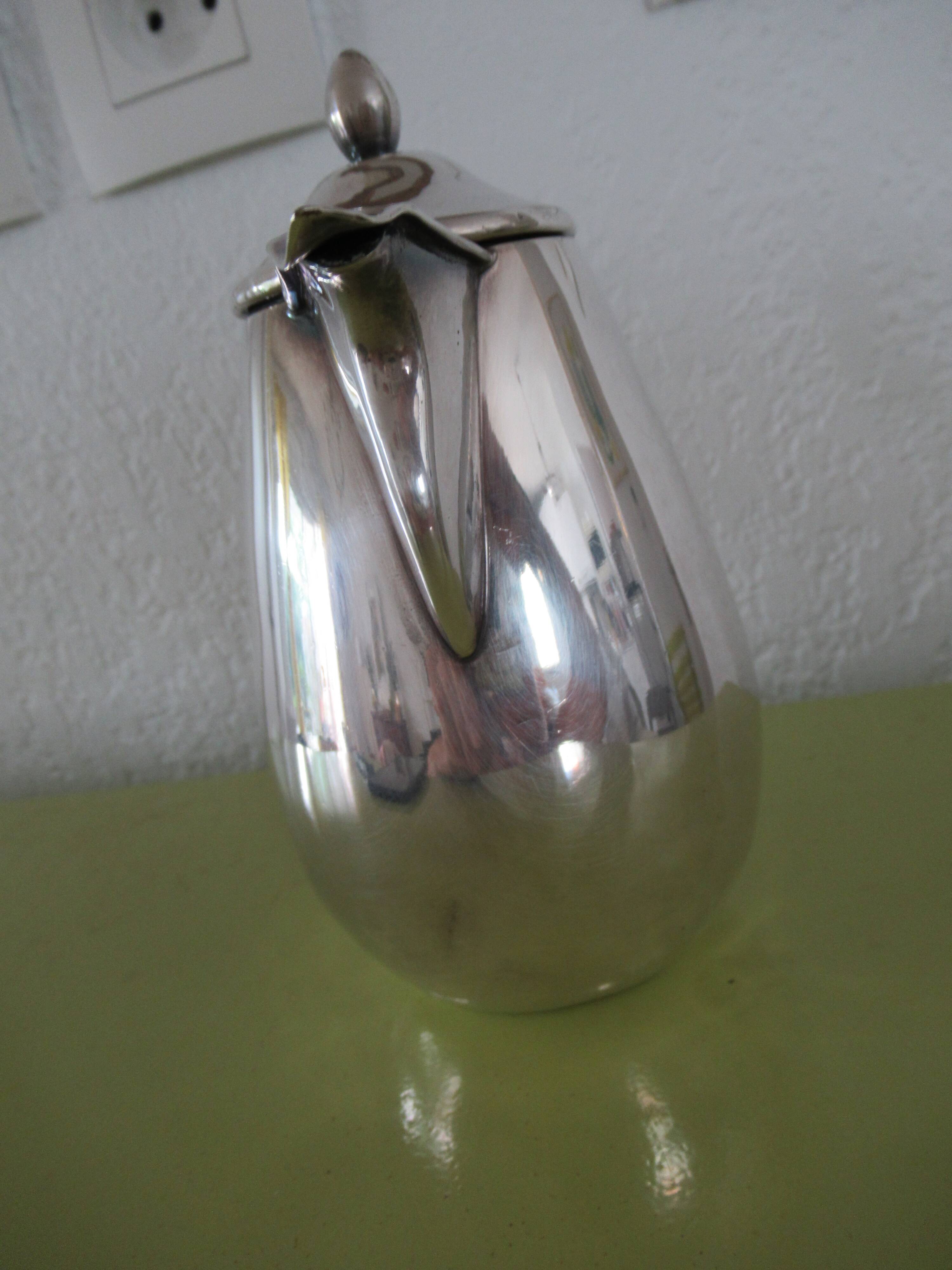 Antique Art Deco silver-plated milk jug - handle to be restored