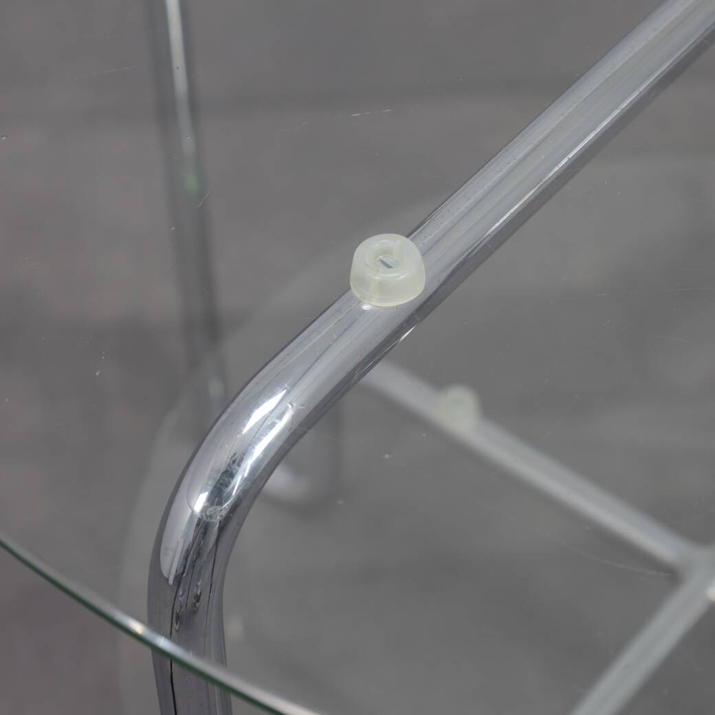 Tubular frame coffee table in Bauhaus style, 1980s