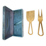 Couteau et fourchette à fromage doré Waterman