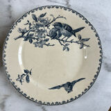 Set of two ironstone plates Sarreguemines Digoin favourite