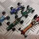 Lot of old vintage racing cars