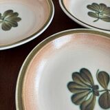 set of 6 floral deep plates gien - vintage fleur ka plate set