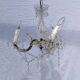 4 vintage crystal chandelier pendants