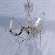 4 vintage crystal chandelier pendants