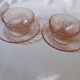 6 cups and saucers Rosaline Arcoroc France