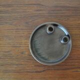 Candle holder made of stoneware with a harefur glaze
