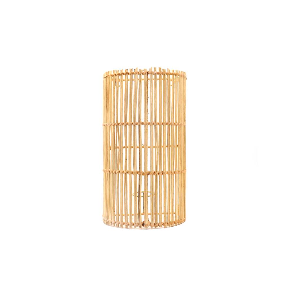 Natural rattan wall light