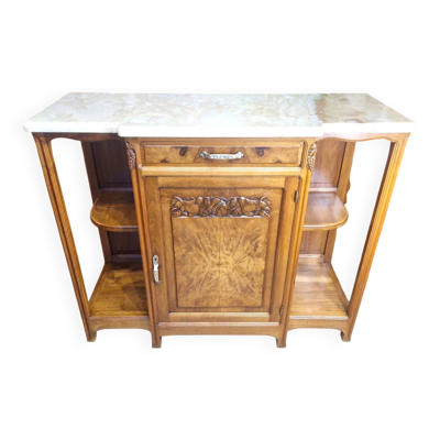 Buffet époque fin Art Nouveau École de Nancy en noyer Gauthier Poinsignon (non signé)