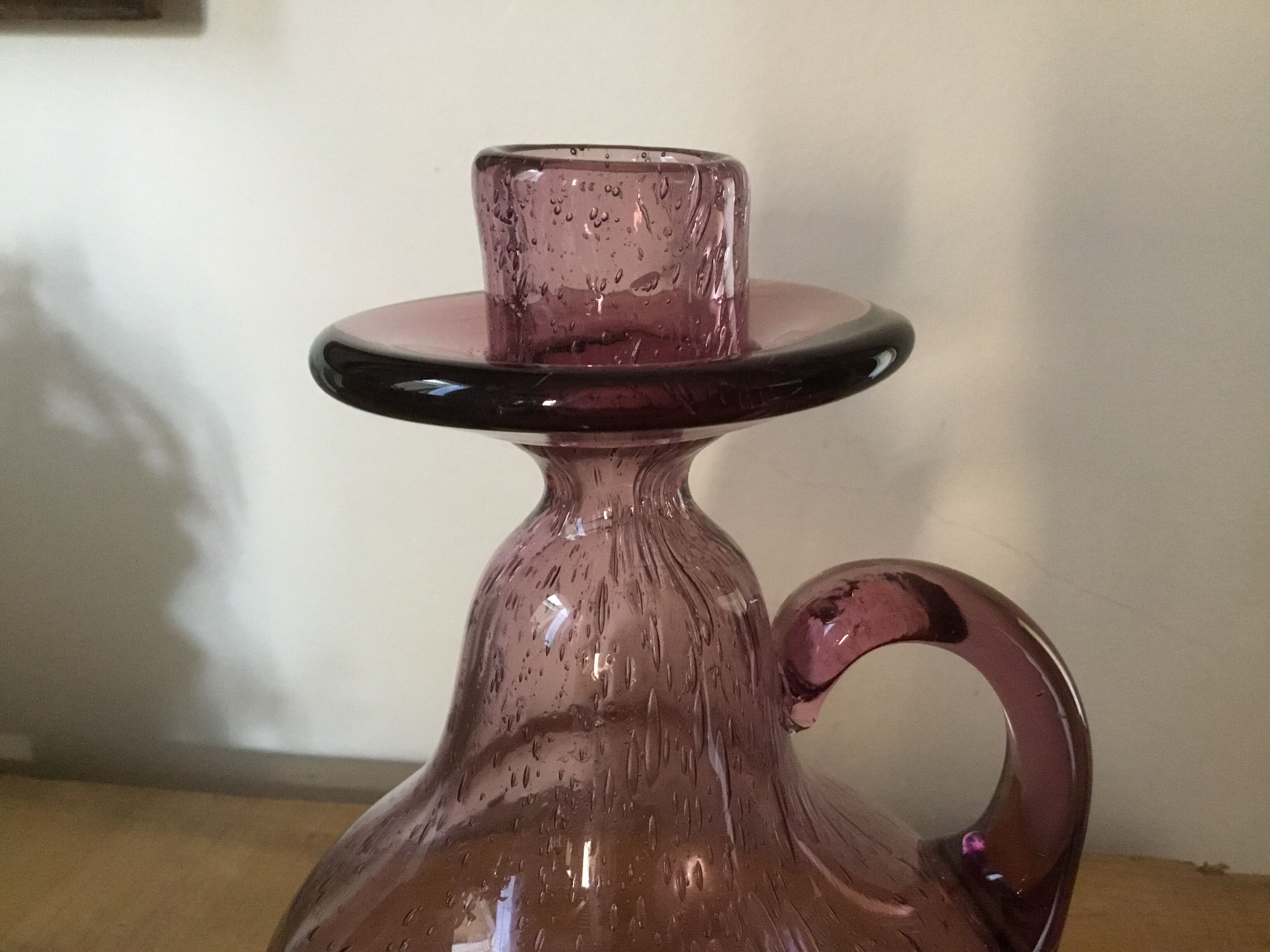 Biot bubble glass candleholder