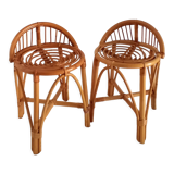 Low bamboo stools
