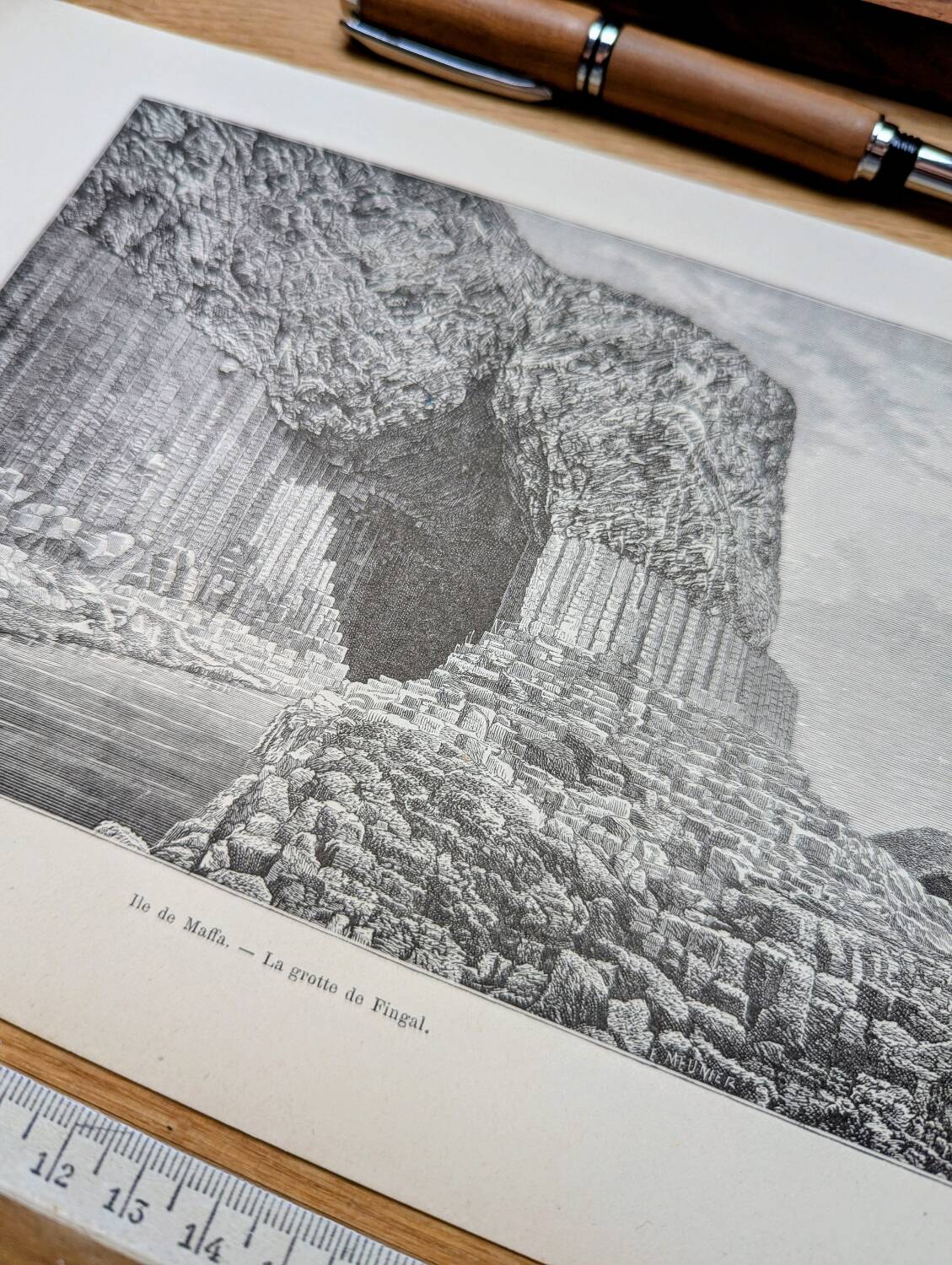 Printed in 1898, Fingal's Cave, Scotland.