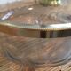 Crystal bowl trimmed surrounded gold metal
