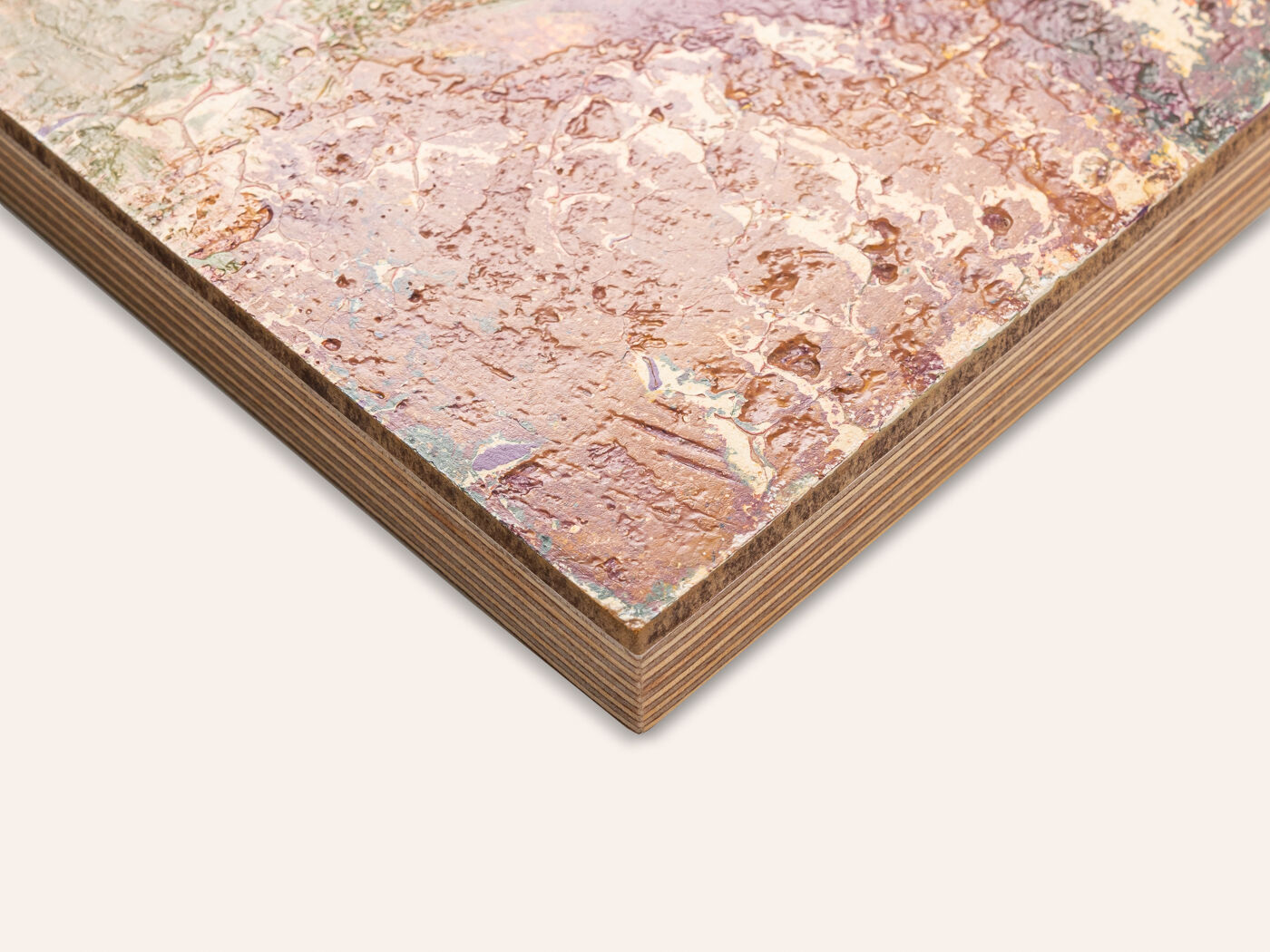 Composition, Oil on Plate, 49 x 52 cm