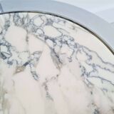 Marble and chrome side table, Italy 1970s