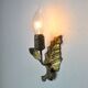 Pair of midcentury wall lamps "Leaves", Italy, 1970