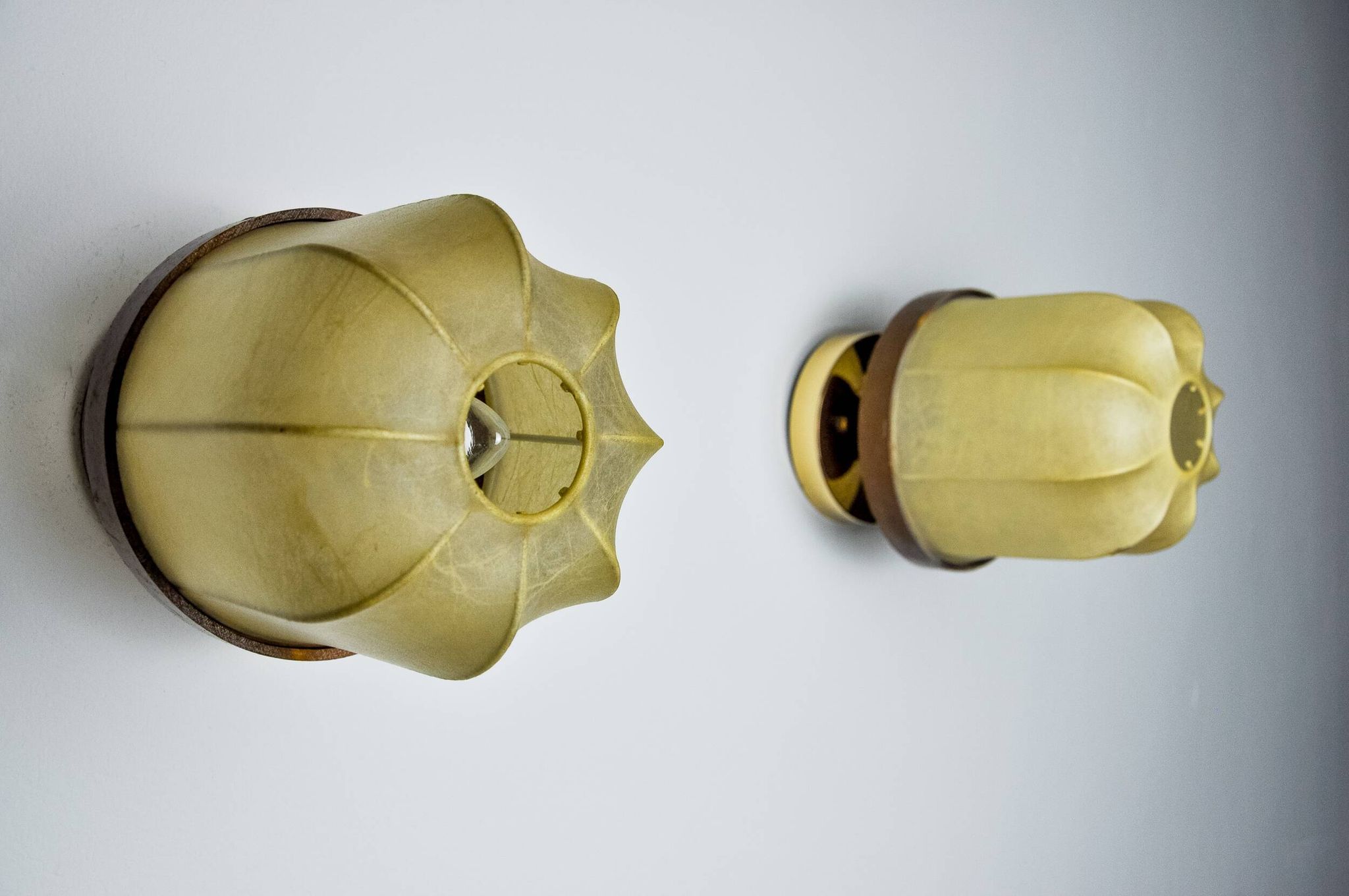 Pair of “cocoon” wall lights, Italy, 1970