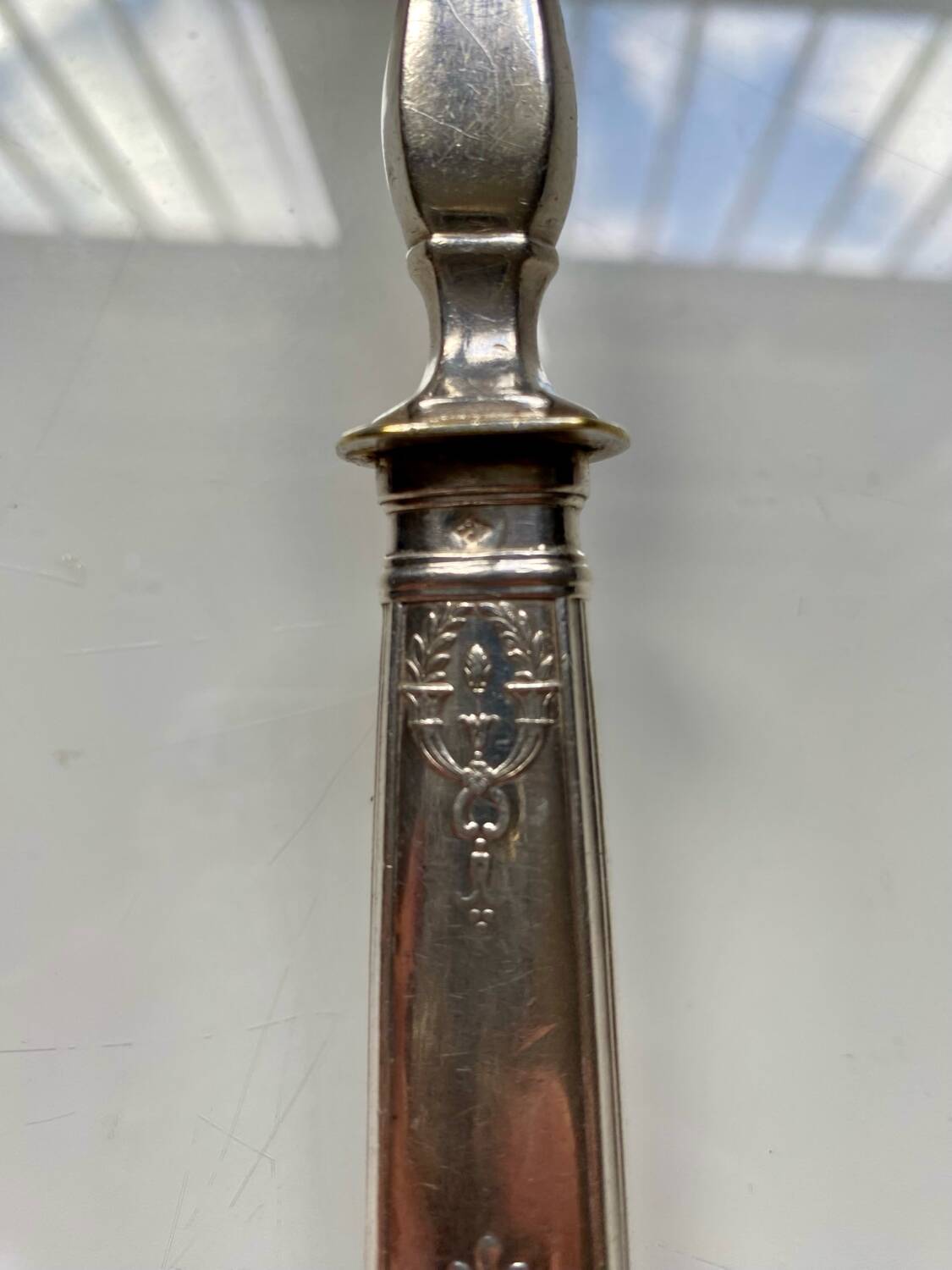 Grange louche en argent massif, époque XIXème