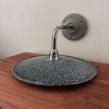 Wall light in gray enameled sheet metal
