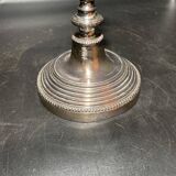 Silver metal candle holder