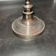 Silver metal candle holder