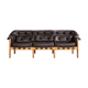 Midcentury sofa in teak and leather by Arne Norell