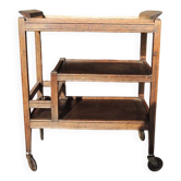 Ancienne desserte en bois art déco avec plateau amovible