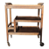 Vintage Art Deco wooden serving trolley with removable tray.