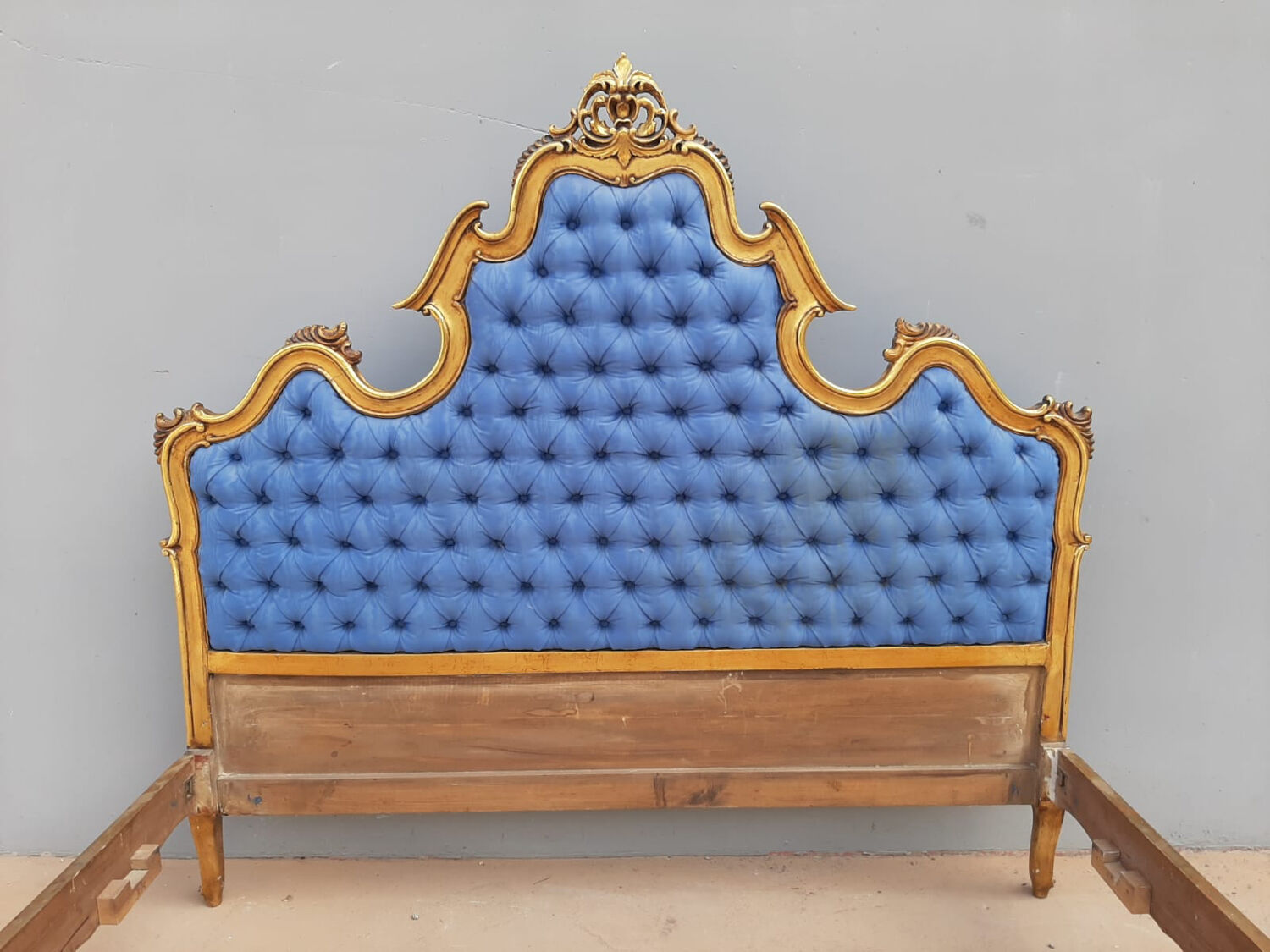 Bed frame gilded wood rocaille style
